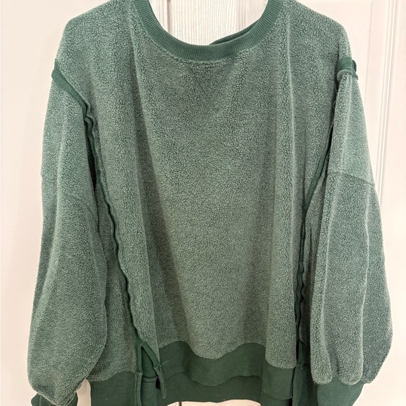 aerie Sweaters - Green Aerie Oversized Crewneck